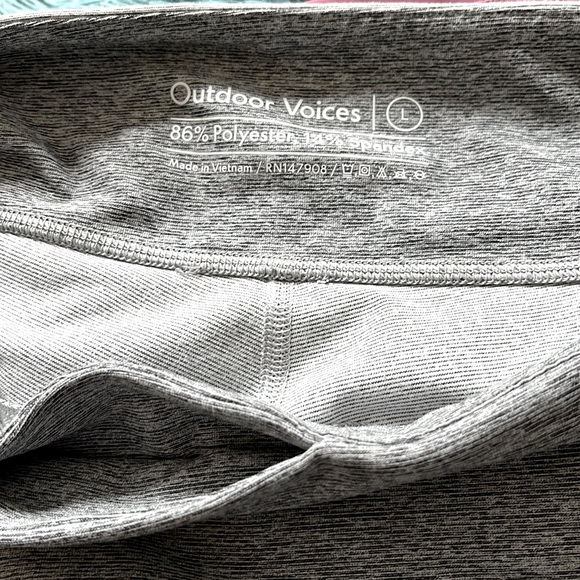 Outdoor Voices Grey Workout Leggings, Large - Picture 3 of 4
